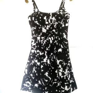 B.Smart sundress,black/white floral print size 8